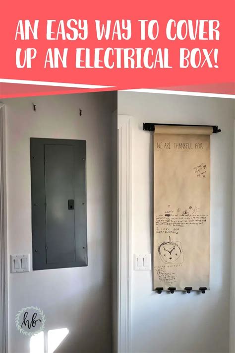 creative ways to cover over electrical boxes on house|electrical wall covering ideas.